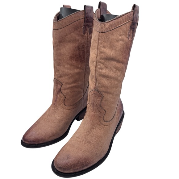 Jessica Simpson Women’s Distressed Tan Western Boots - Size 9 (10” heel - toe) - Picture 5 of 12